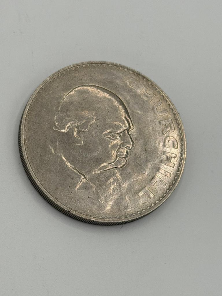 1965 Churchill Crown – Elizabeth II Britse Herdenkingsmunt, Ophalen of Verzenden, Overige landen
