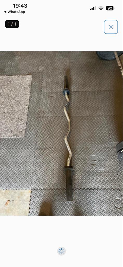 EZ Bar 8kg, 144cm met 50mm kunststof sleeves, Ophalen, Gebruikt, Armen, Halterstangen