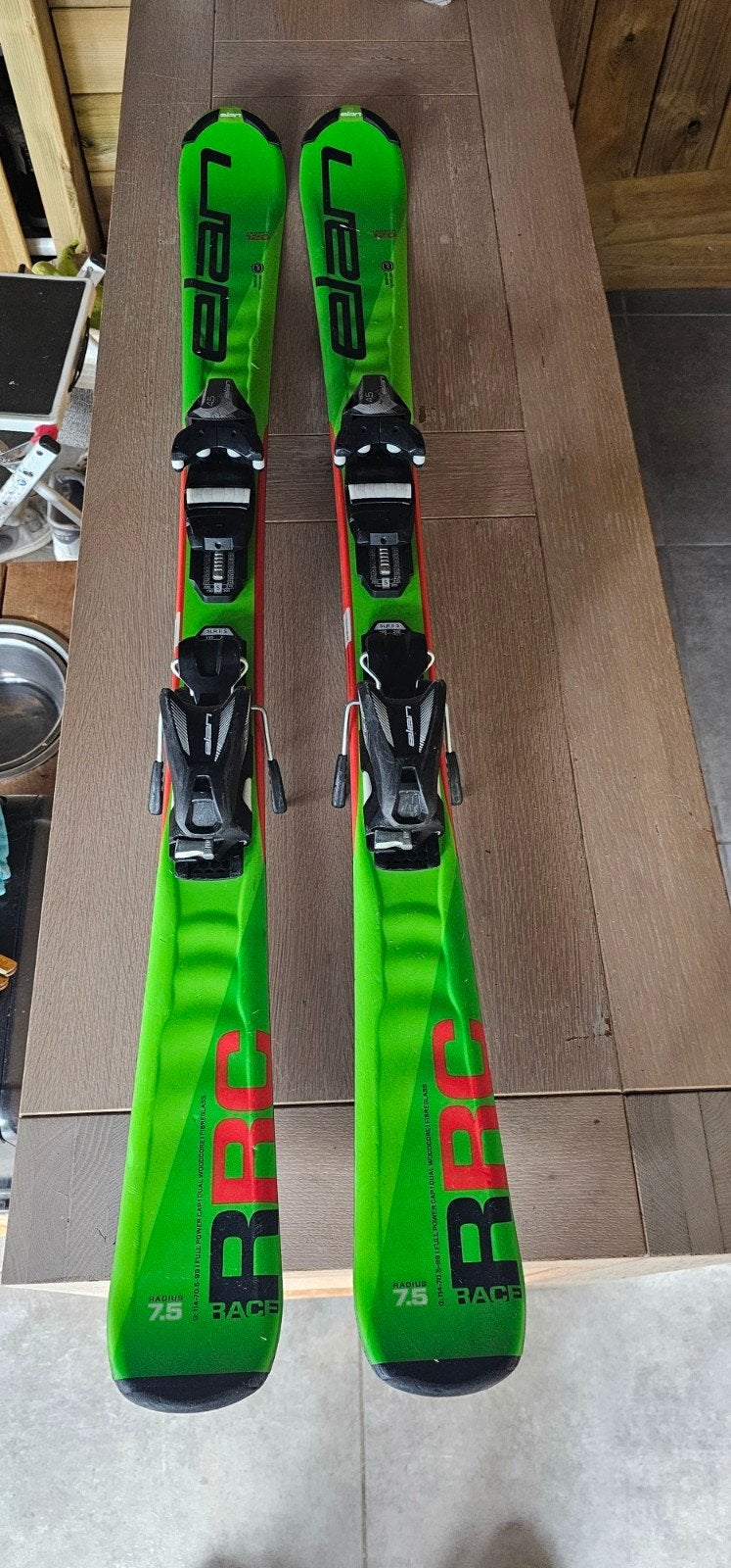 Elan Race ski's 120 cm met bindingen, Ophalen, Gebruikt, 100 tot 140 cm, Skiën