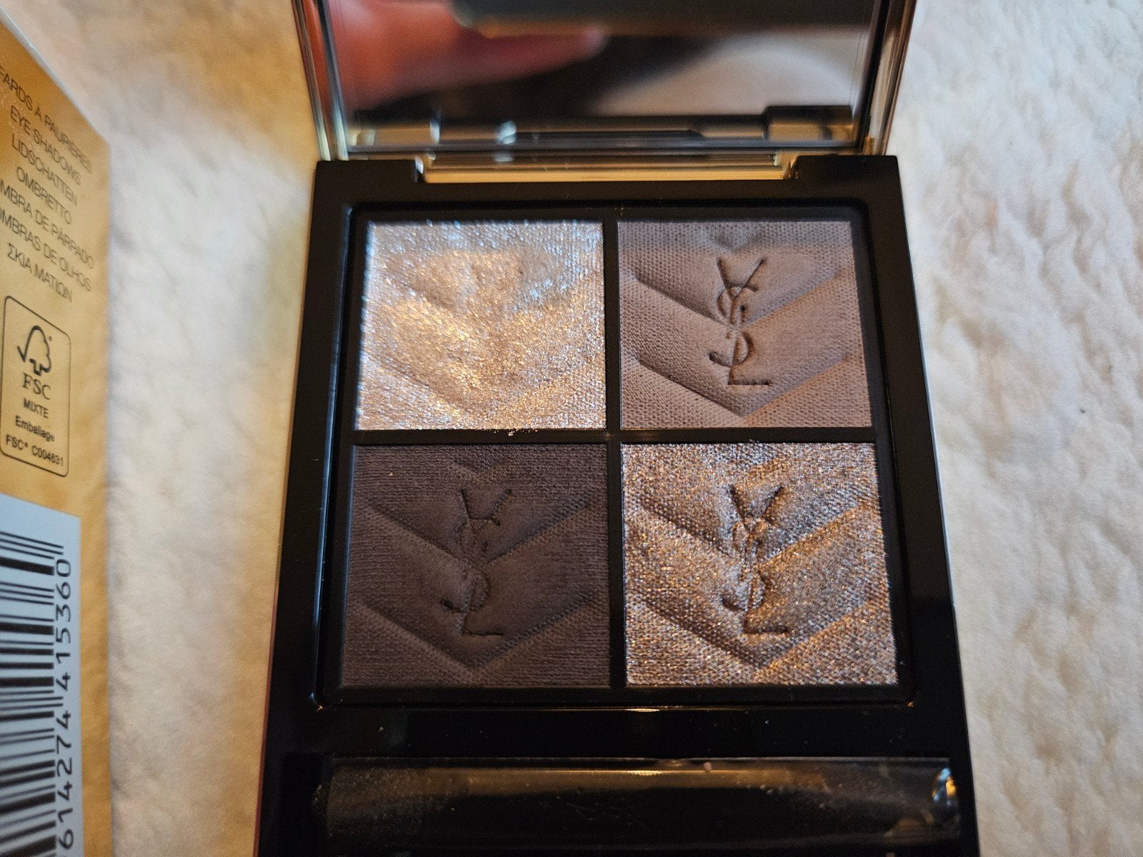 Ysl mini clutch oogschaduw palette 820 captivating dunes, Verzenden, Zo goed als nieuw, Make-up, Overige kleuren