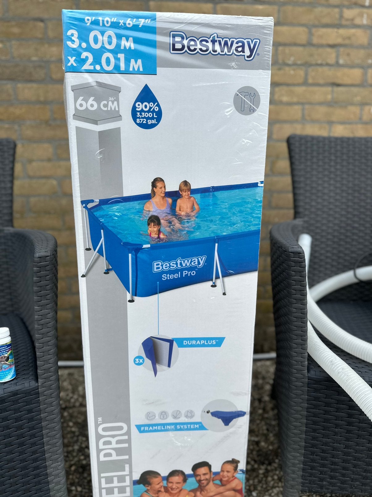 Bestway zwembad nieuw in doos met filterpomp en chloor enz, Ophalen, Nieuw, Opzetzwembad, 200 tot 400 cm