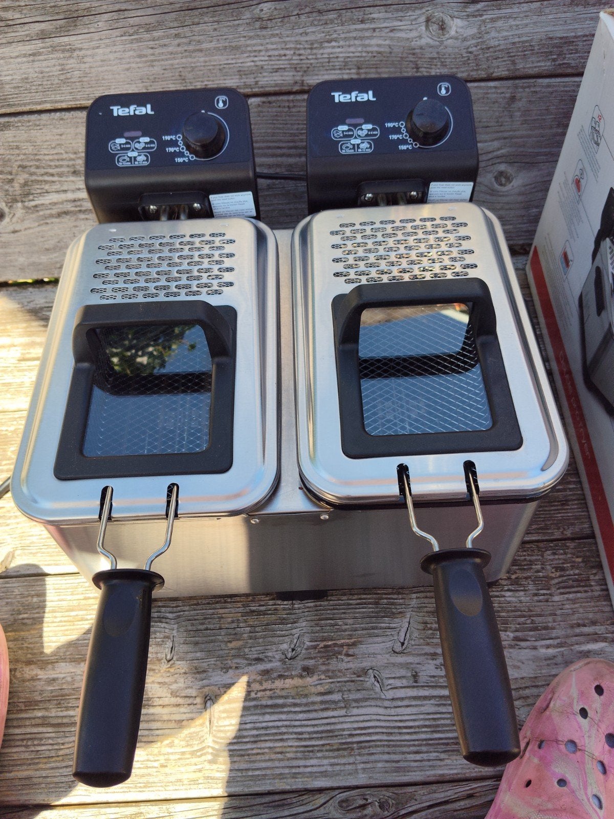 Tefal Double Pro Fryer - Duo-friteuse 2 maal 3.5 ltr, Witgoed en Apparatuur, 4 liter of meer, Ophalen of Verzenden, Zo goed als nieuw