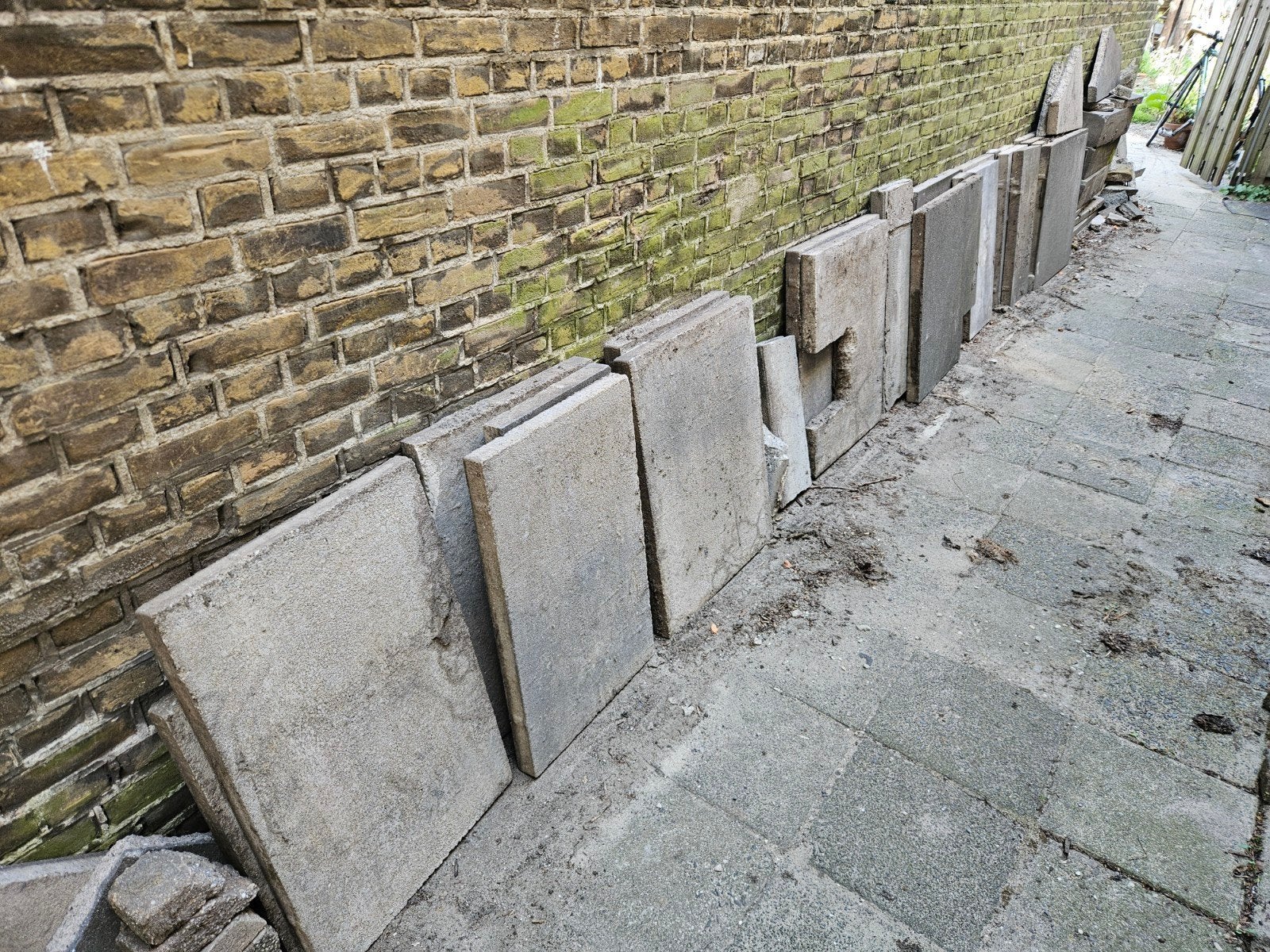 Gratis tuintegels, Tuin en Terras, Tegels en Klinkers, Ophalen, Gebruikt, Beton, Terrastegels