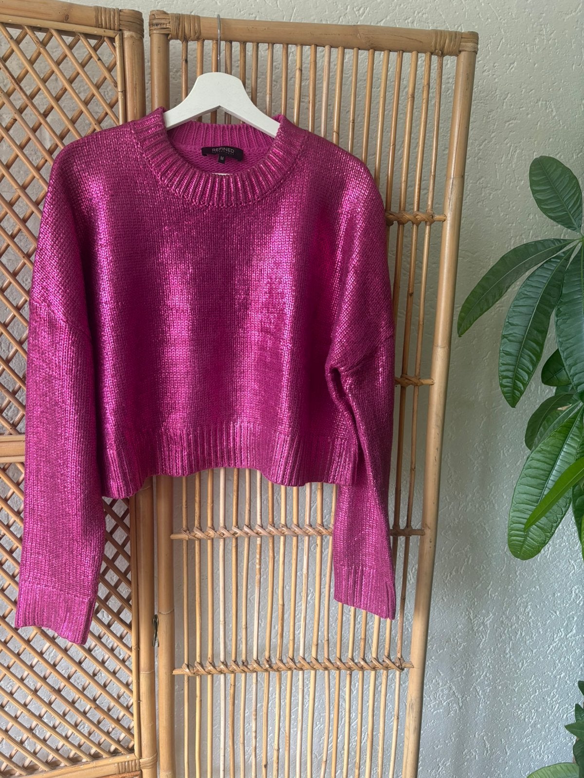 Refined trui roze metallic M, Kleding | Dames, Truien en Vesten, Ophalen of Verzenden, Zo goed als nieuw, Roze