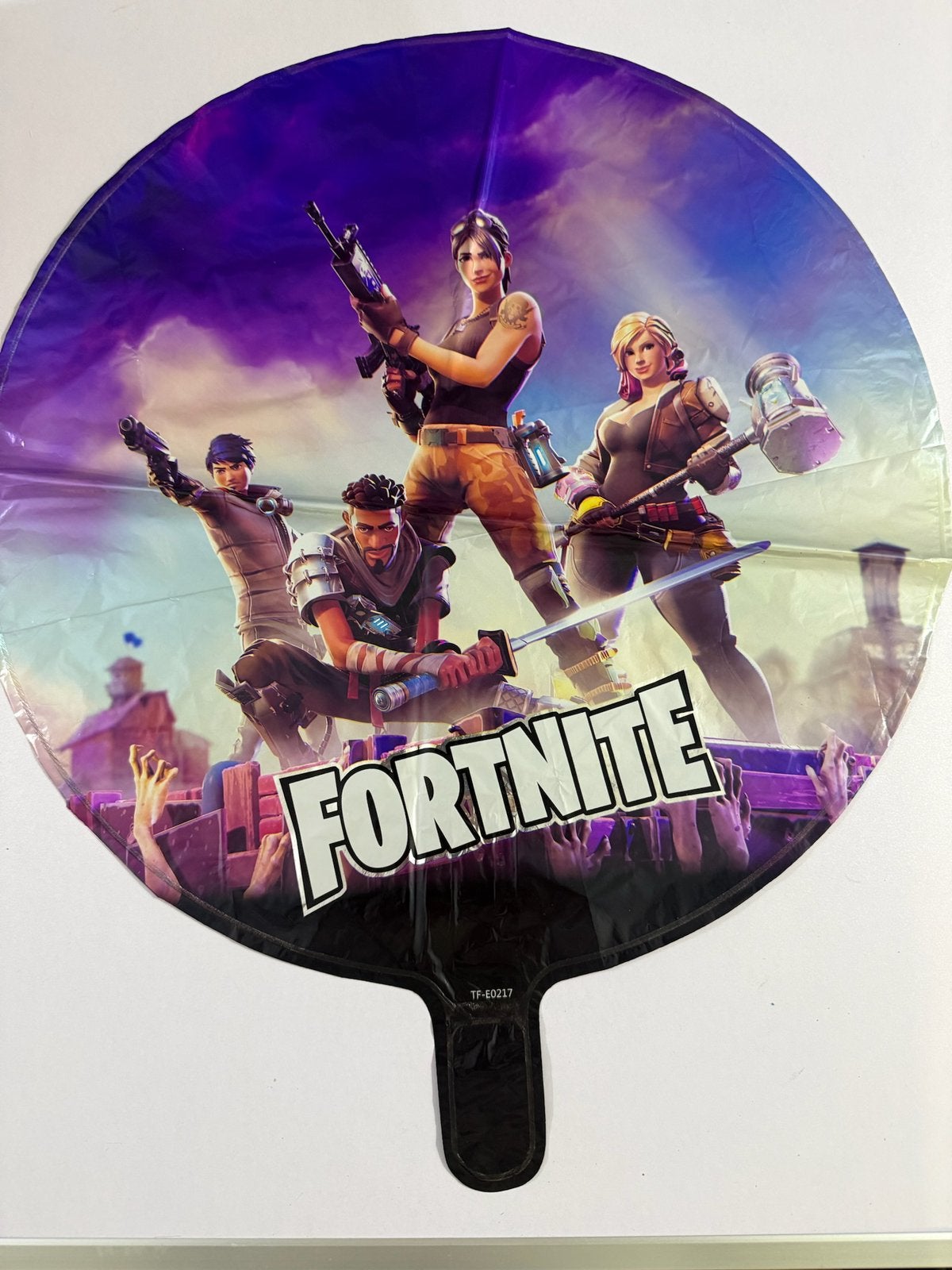 Fortnite ronde folie ballon 45cm paars, Ophalen of Verzenden, Nieuw, Versiering, Verjaardag