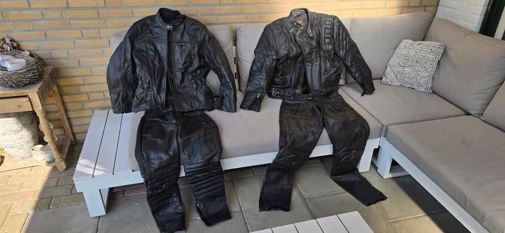 Echt leren Heren en Dames  motorpak . Zie omschrijving, Ophalen, Tweedehands, Dames, Combipak