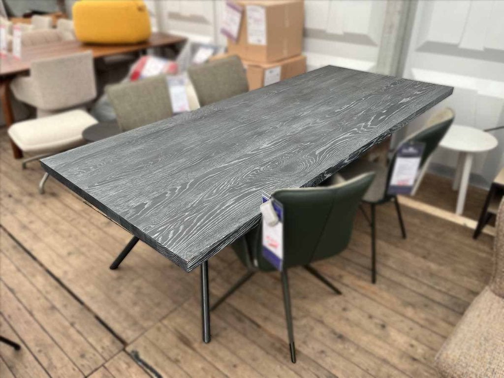 Riva 1920 Iron Light tafel – showroommodel, Ophalen of Verzenden, Zo goed als nieuw, 6 tot 8 stoelen