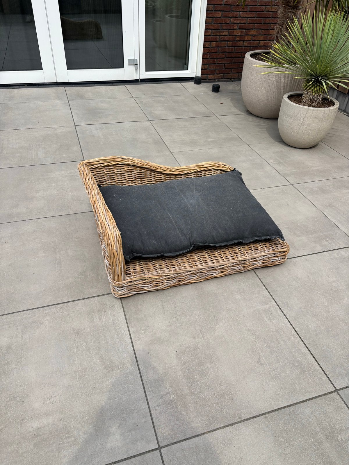 Rieten honden mand. 90x65, Ophalen, Zo goed als nieuw, Riet