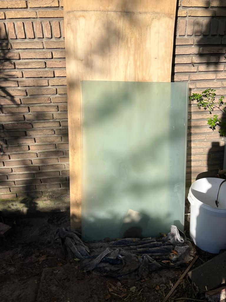 Melkglas, Doe-het-zelf en Verbouw, Glas en Ramen, Ophalen, Minder dan 80 cm, 80 tot 120 cm, Zo goed als nieuw
