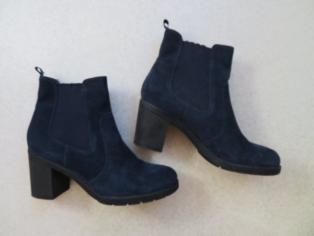 5th AVENUE schoenen enkel laarzen blauw suède leer 39, Blauw, Lage of Enkellaarzen, Ophalen of Verzenden, Zo goed als nieuw