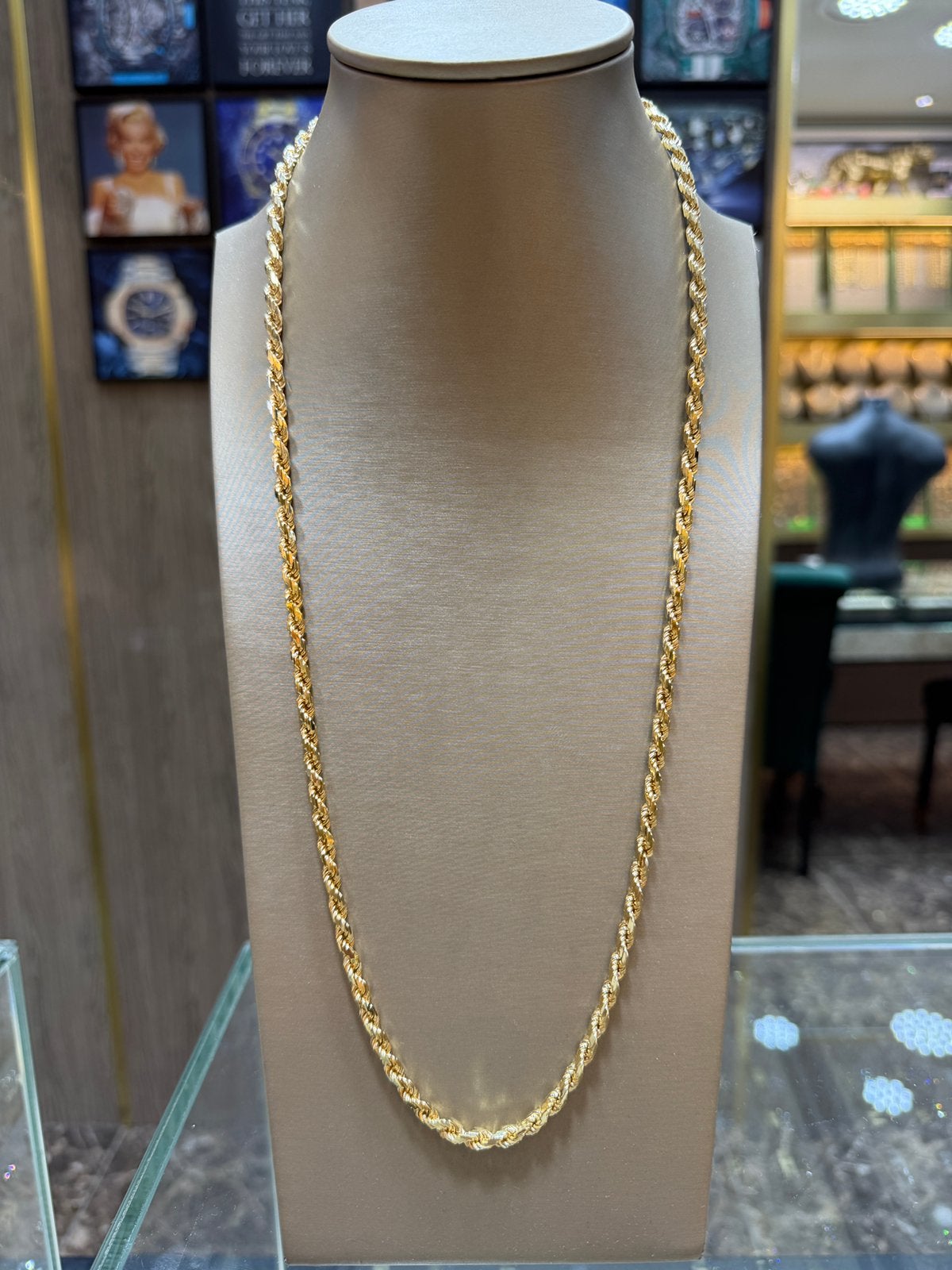 18KT Goud - 61.8 Gram - Ketting - ROPE - Herenketting, Sieraden, Tassen en Uiterlijk, Kettingen, Ophalen, Nieuw, Goud