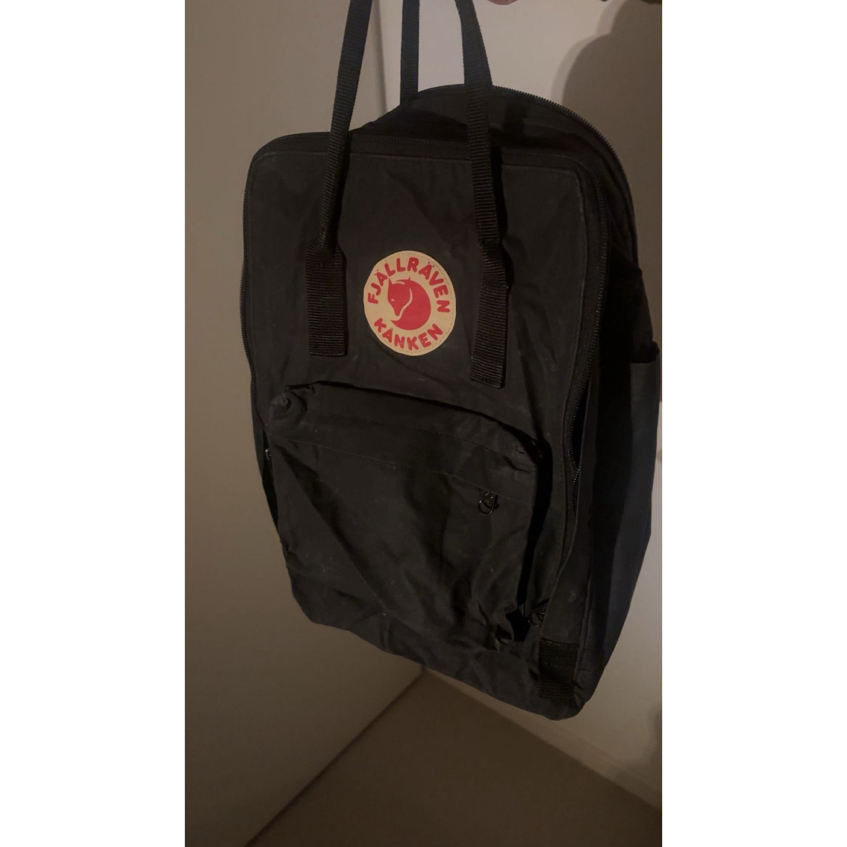 fjällraven kanken rugzak zwart groot, Verzenden, Zo goed als nieuw, Overige merken