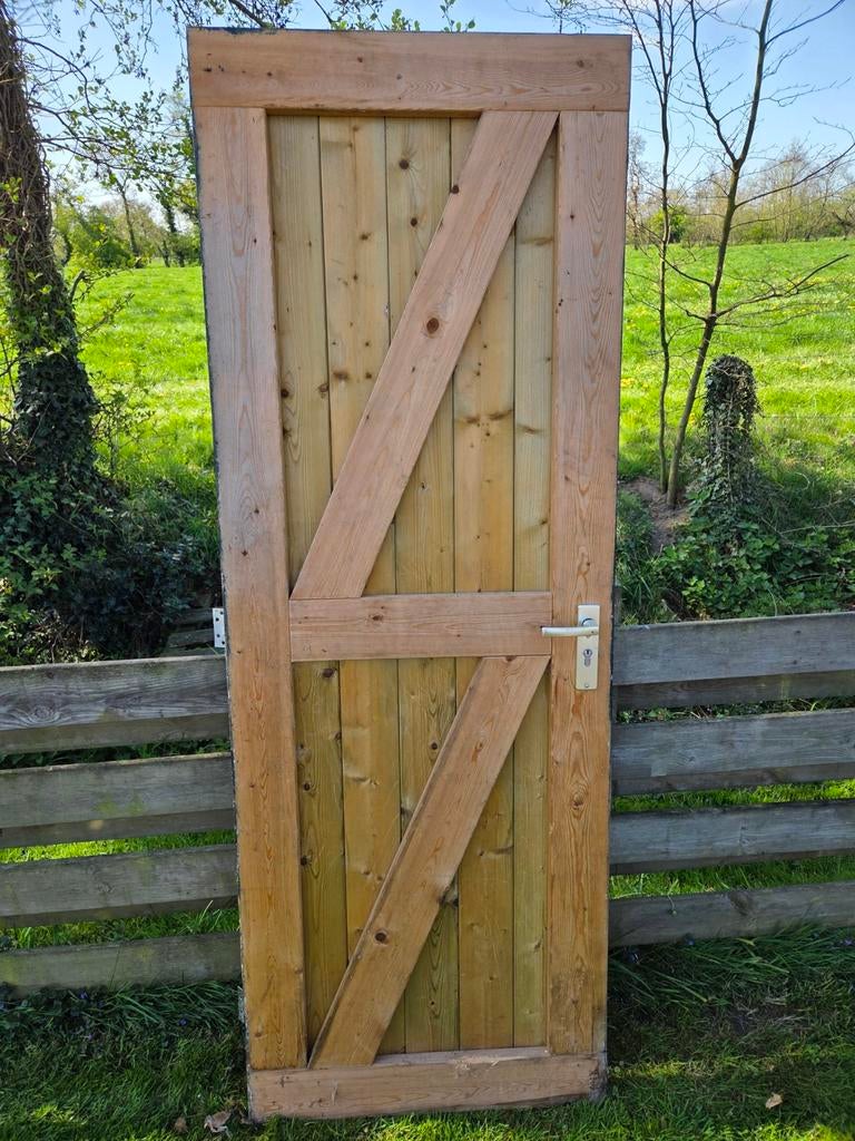 Te koop houten deur, Ophalen, Minder dan 80 cm, Binnendeur, 200 tot 215 cm
