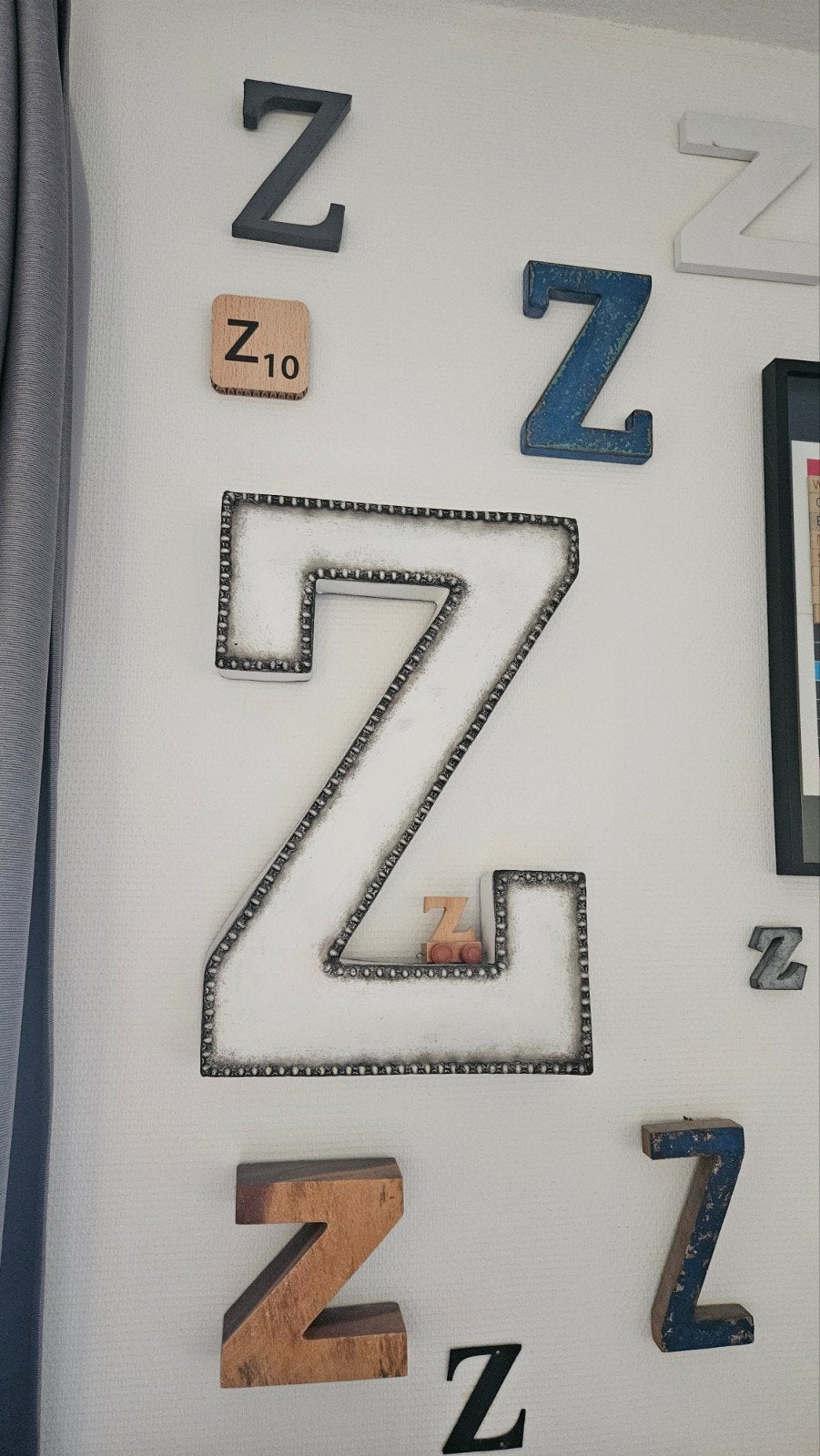 Decoratieve letters Z wanddecoratie, diverse groottes, Ophalen, Gebruikt, Meerkleurig, Overige stijlen