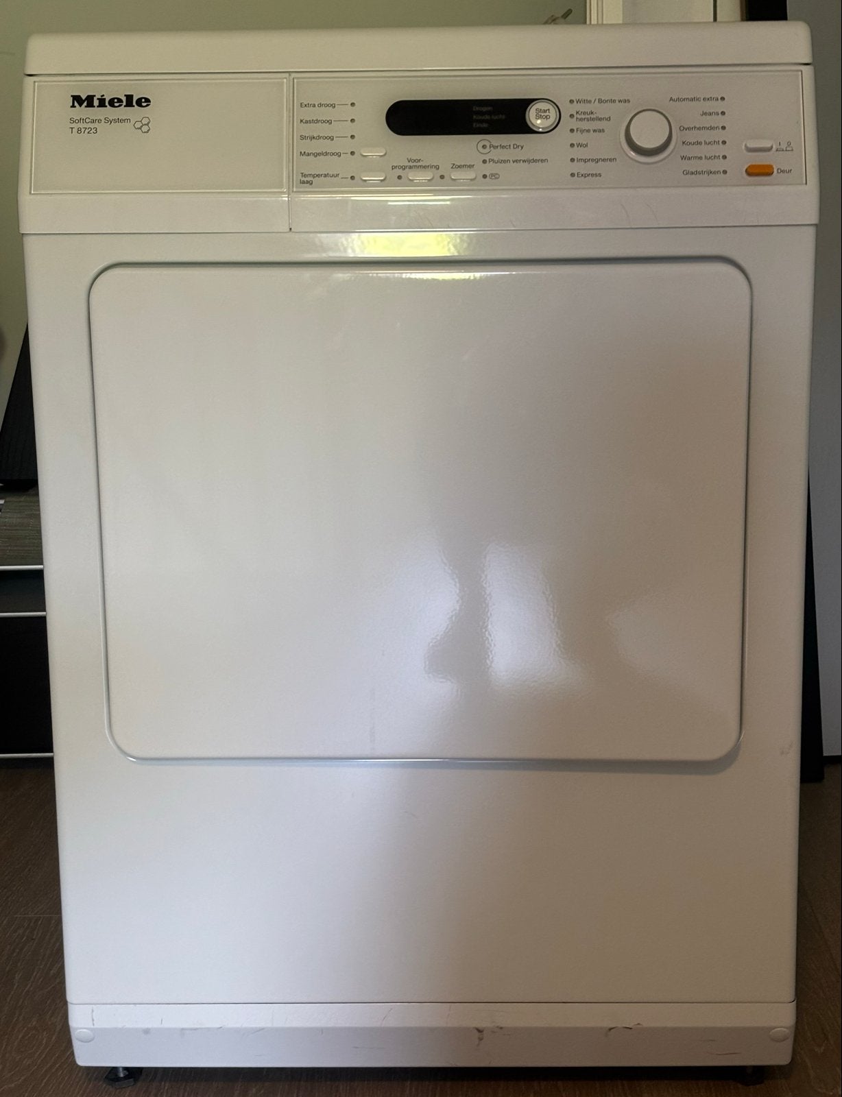 Miele SoftCare System T 8723 Luchtafvoer Droger, Ophalen, 6 tot 8 kg, Gebruikt, Luchtafvoer