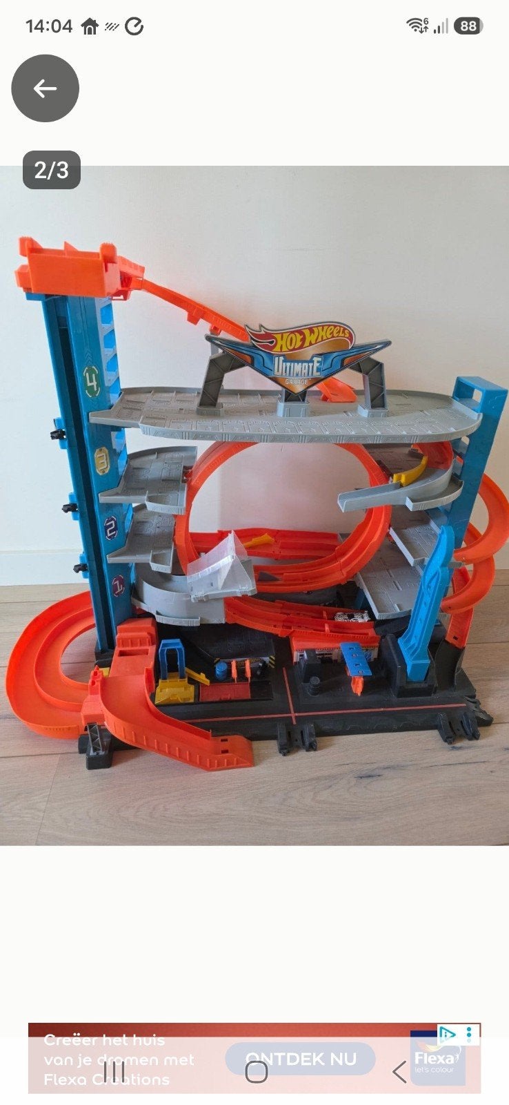 Hot Wheels Ultimate Garage met veel auto's, Kinderen en Baby's, Ophalen of Verzenden, Zo goed als nieuw