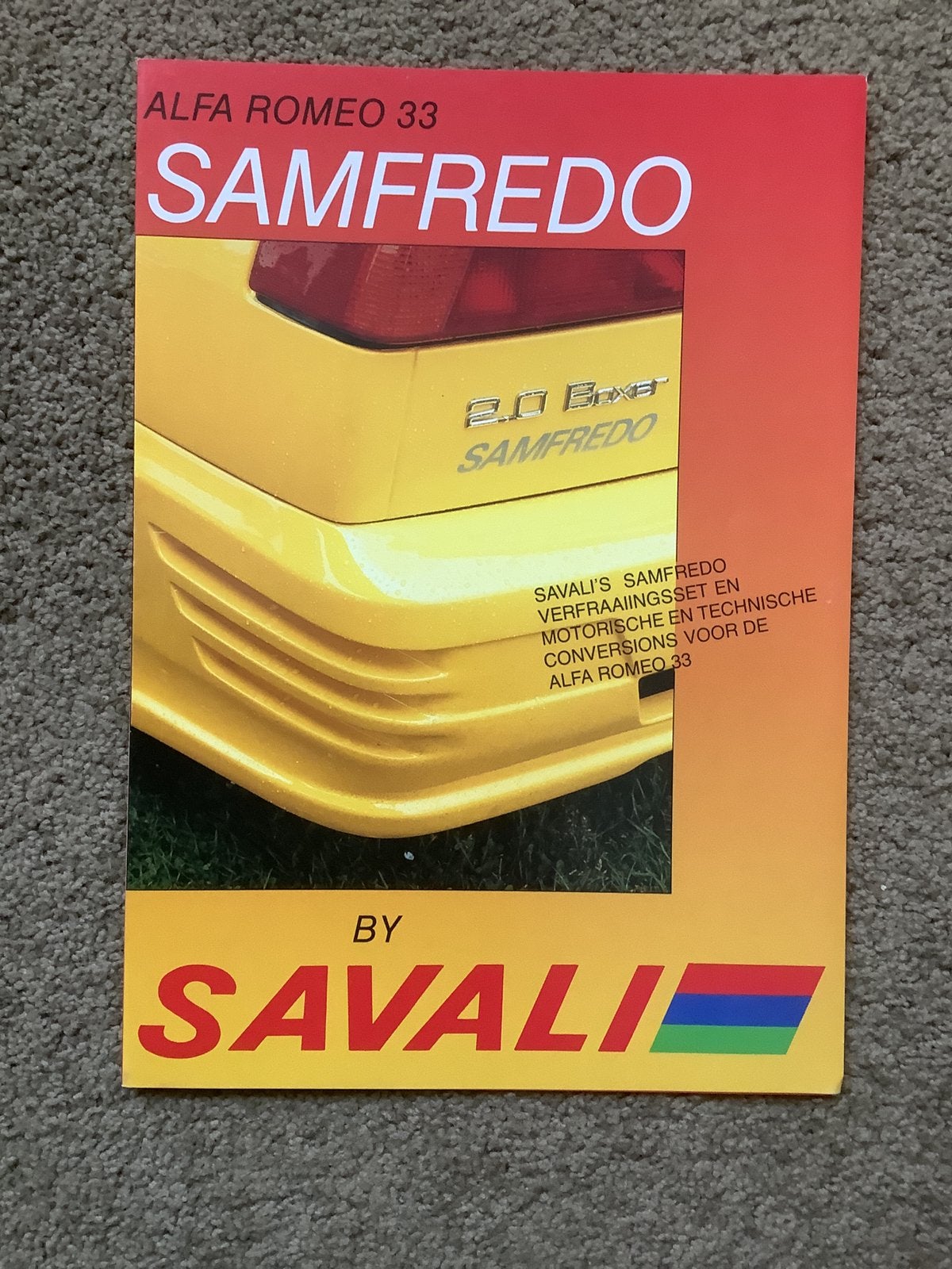 Savali Samfredo Alfa 33 folder, Ophalen of Verzenden, Zo goed als nieuw, Auto's