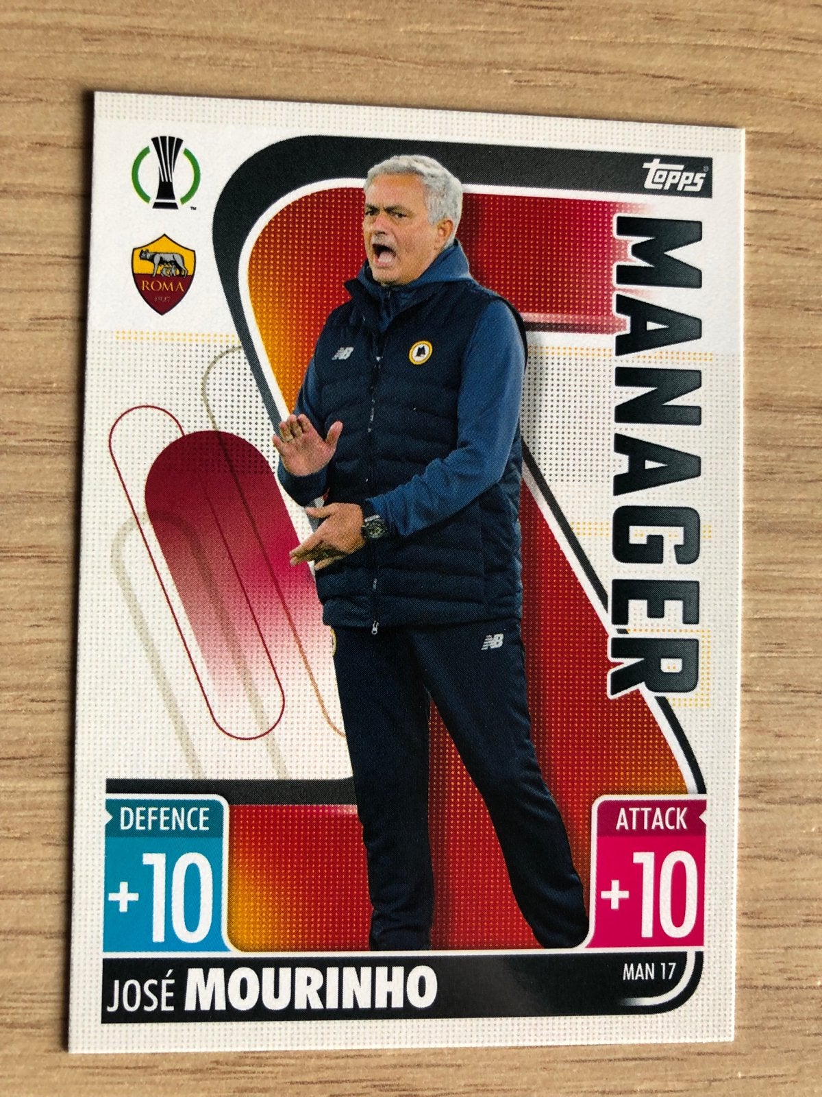 Topps Match Attax Jose Mourinho Manager 2x, Ophalen of Verzenden, Zo goed als nieuw, Buitenlandse clubs, Spelerskaart