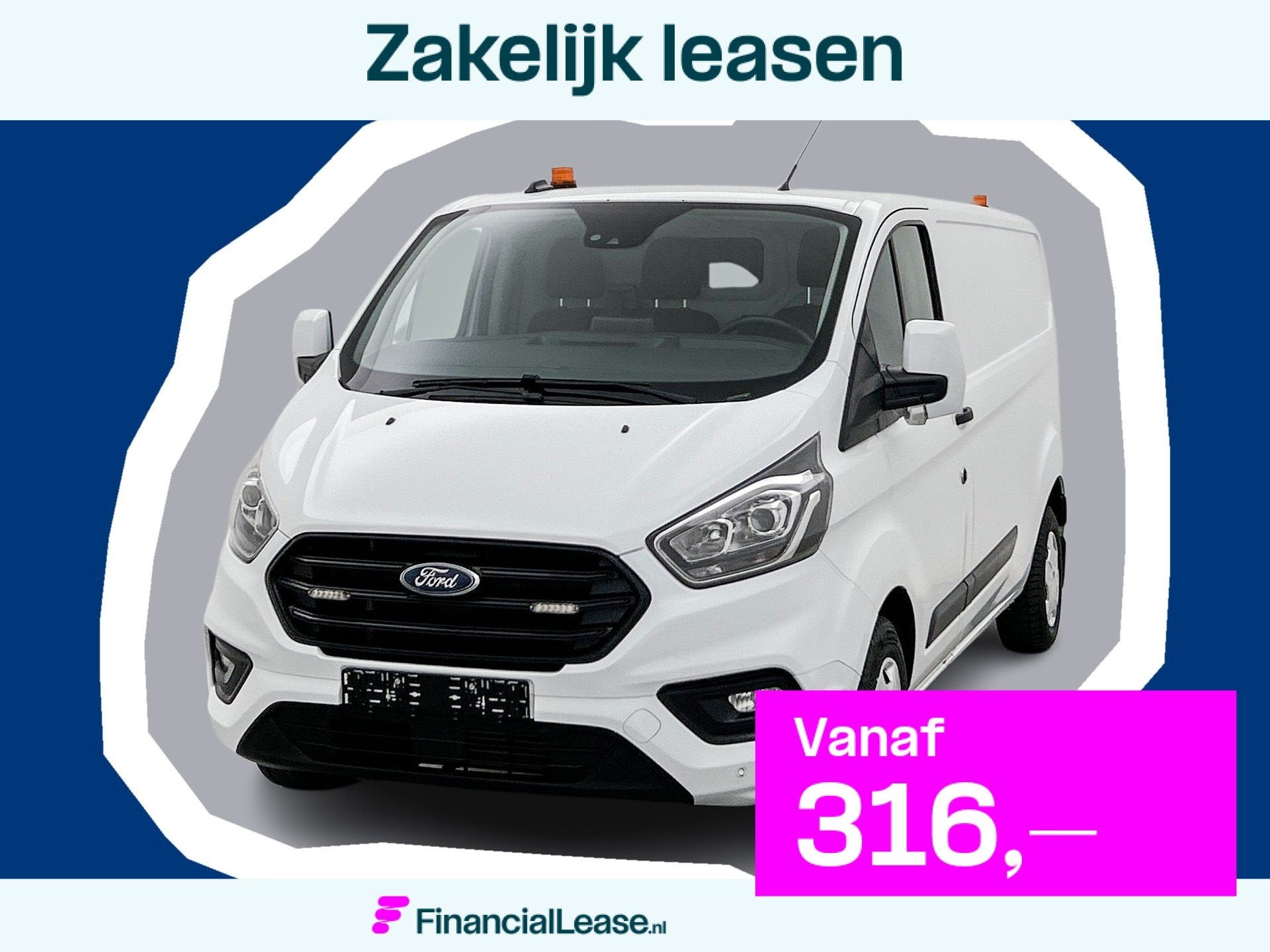Ford Transit Custom 300 2.0 TDCI L2H1 130pk Camera Inrichtin, Voorwielaandrijving, 4 cilinders, Wit, Bedrijf