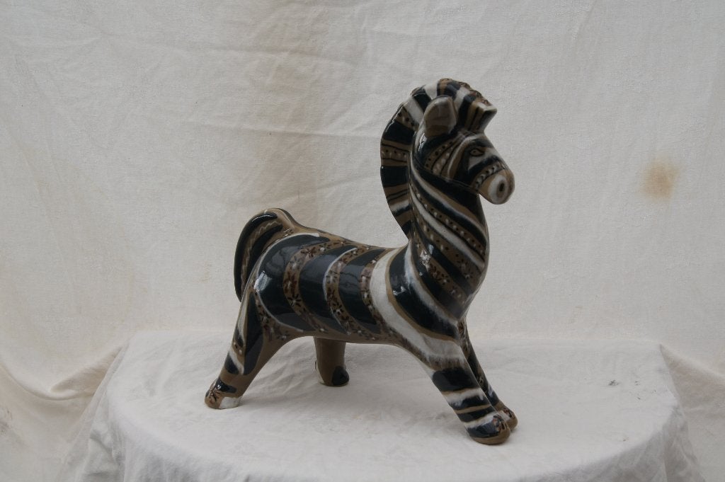 Keramieken Zebra Beeldje - Decoratief Dierfiguur, Ophalen, Zo goed als nieuw, Dier