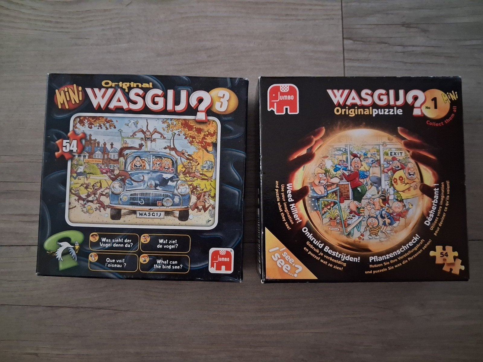 2 Wasgij mini puzzels, Ophalen of Verzenden, Minder dan 500 stukjes, Zo goed als nieuw, Legpuzzel