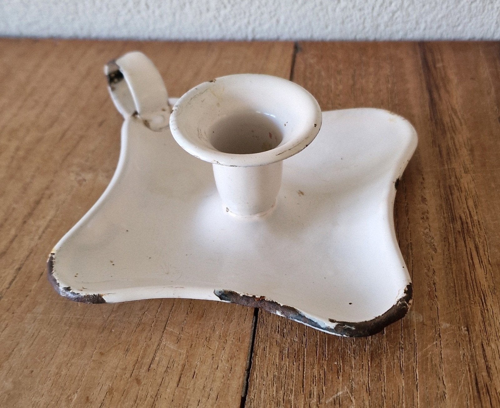 Roomkleurige emaille blaker, Ophalen of Verzenden