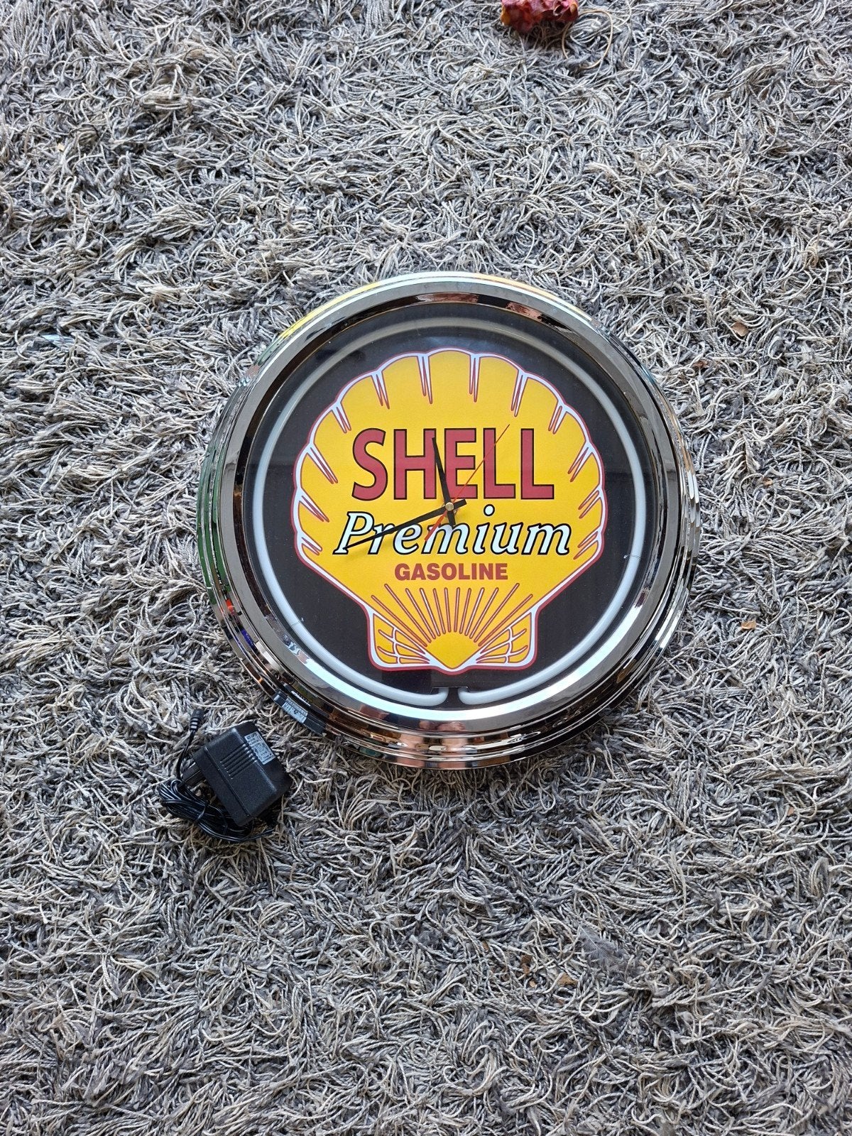 Shell neon klok - 45 cm, Ophalen of Verzenden