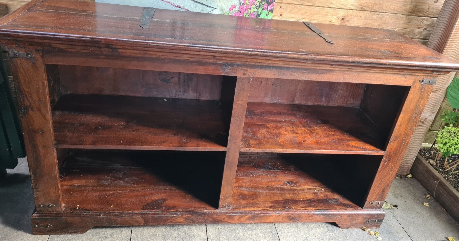 teakhouten side, hal kastje, Ophalen, Gebruikt, 100 tot 150 cm, Teakhout