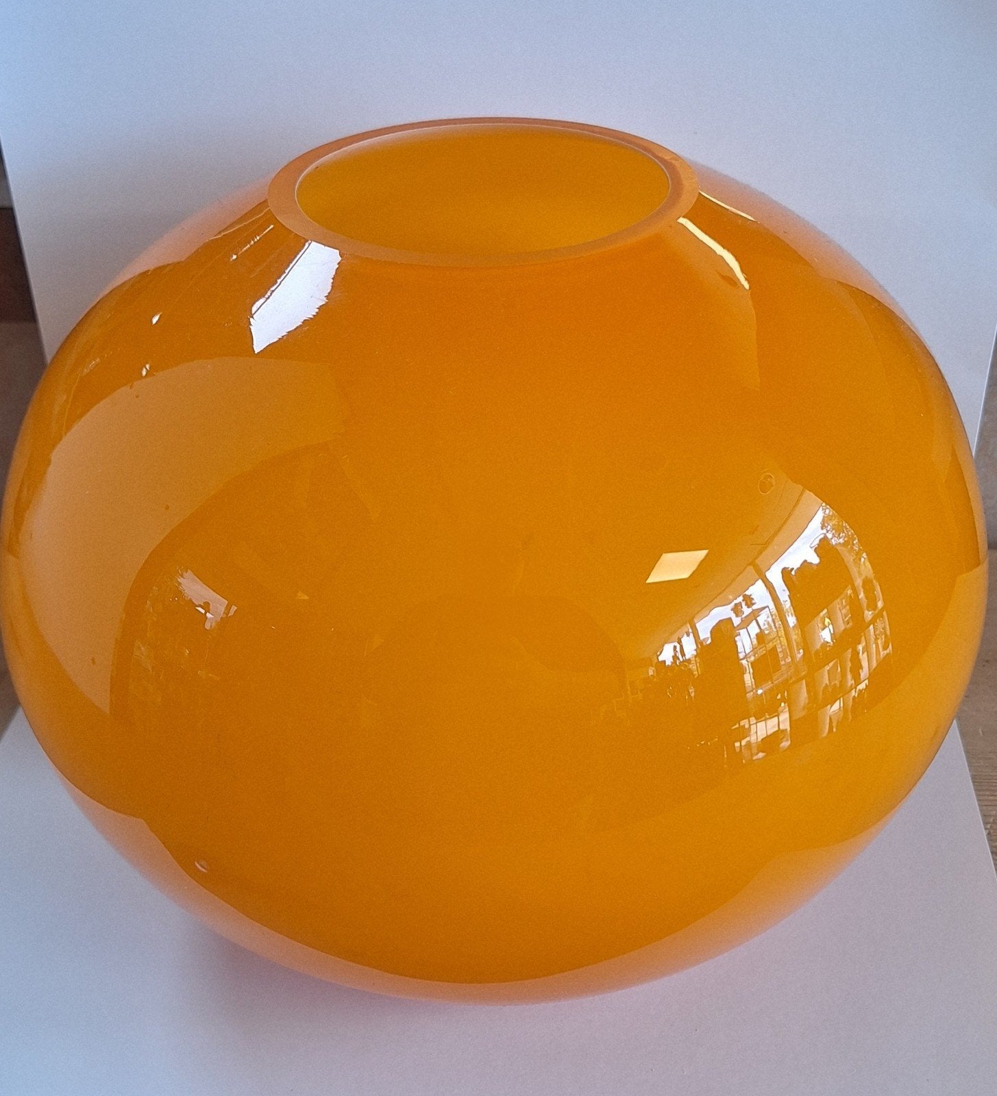 Oranje glazen vaas, Ophalen of Verzenden