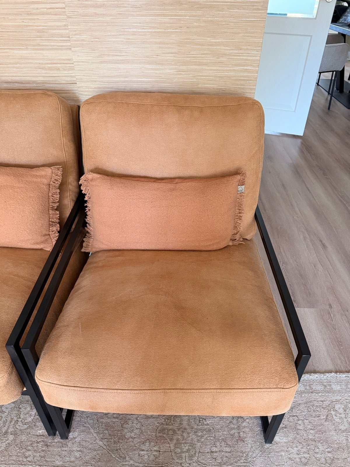 2x fauteuil van Dutch Decor, Ophalen, 75 tot 100 cm, Zo goed als nieuw, Metaal
