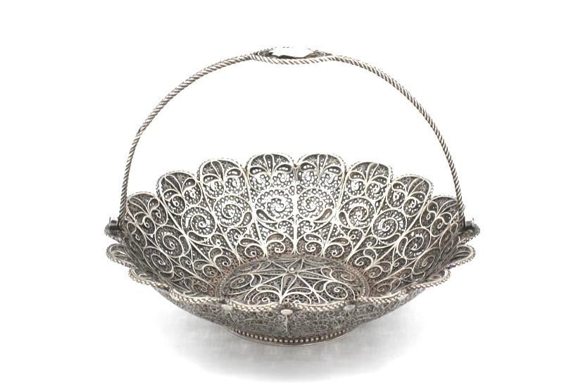 Russisch zilveren filigrain hengselmandje, Caucusus, ca.1915, Antiek en Kunst, Ophalen of Verzenden, Zilver