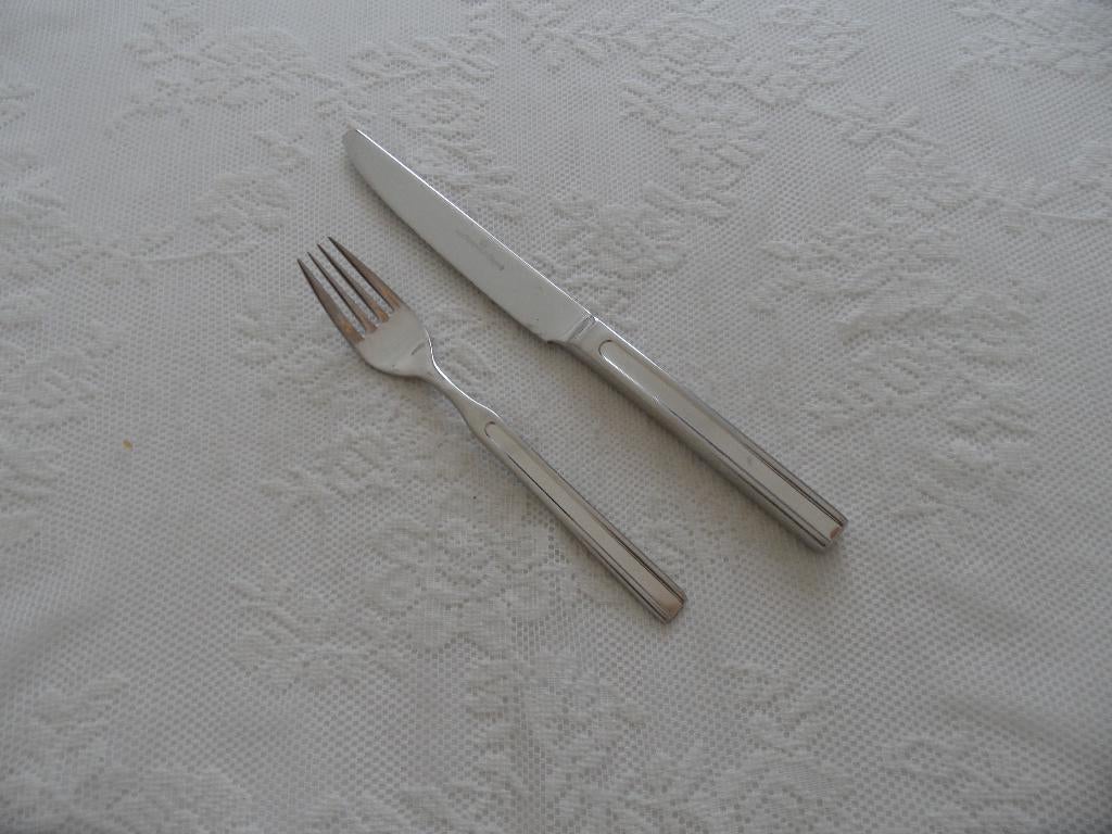 keltum vivace grote vork, mes en vork, Ophalen of Verzenden, Gebruikt, Rvs of Chroom