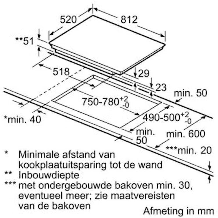 Nieuwe Siemens EX875HVC1E Inductiekookplaat 80cm, Witgoed en Apparatuur, Kookplaten, Ophalen, Nieuw, Inbouw, Inductie