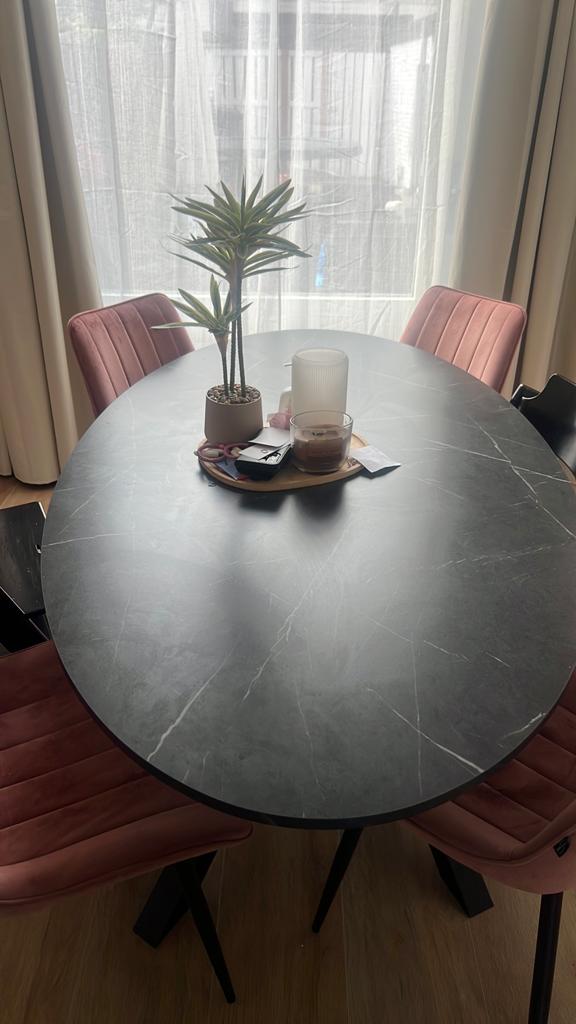 Marmere ikea eettafel,, Huis en Inrichting, Tafels | Eettafels, Zo goed als nieuw, Rechthoekig, 50 tot 100 cm, Ophalen of Verzenden