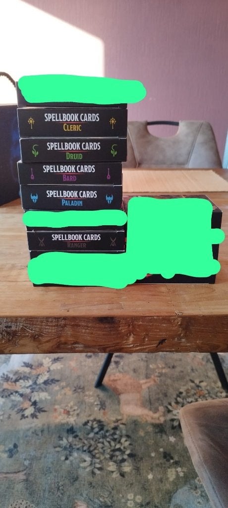 D&D 5e Spell/class cards., Hobby en Vrije tijd, Gezelschapsspellen | Bordspellen, Vijf spelers of meer, Ophalen of Verzenden, Zo goed als nieuw