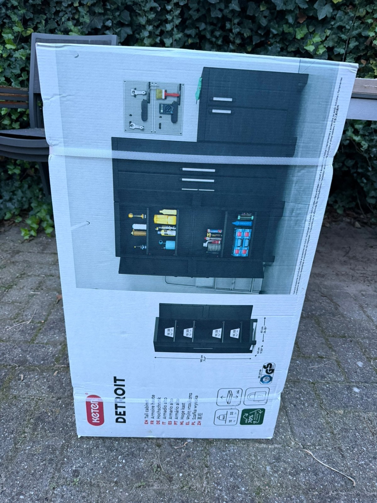 Keter Detroit hoge kast NIEUW, Verzenden, Zo goed als nieuw, Kunststof, Overige typen