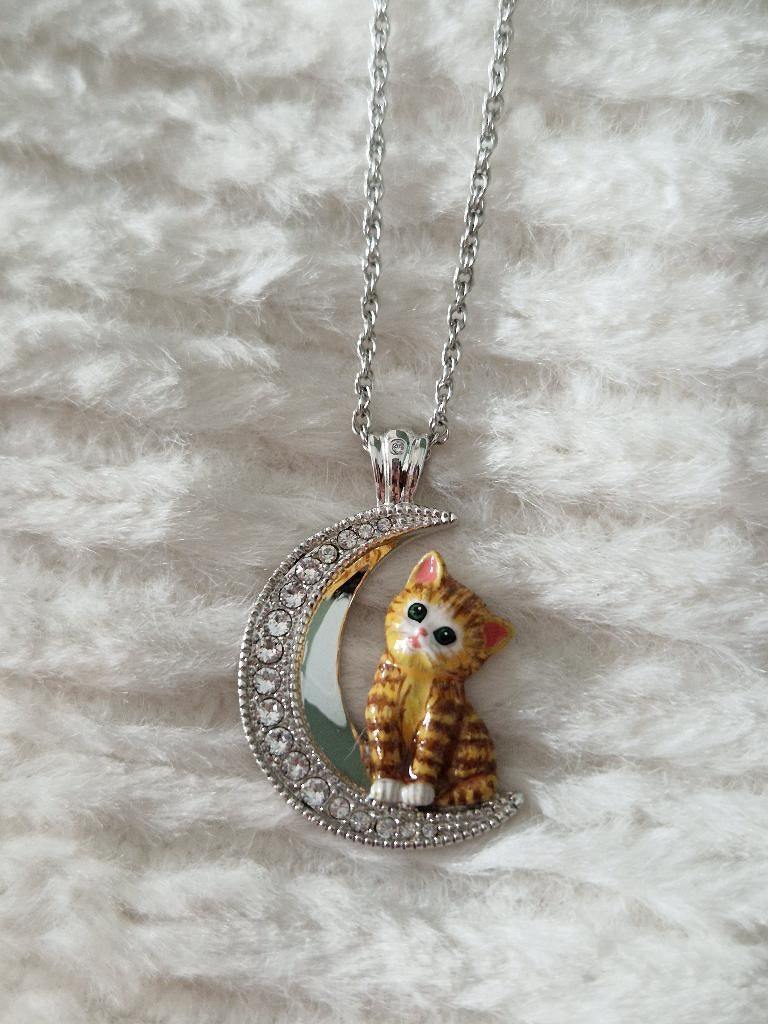 Mijn Lieve Katje Ketting, Nieuw, Ophalen of Verzenden, Met kristal, Zilver
