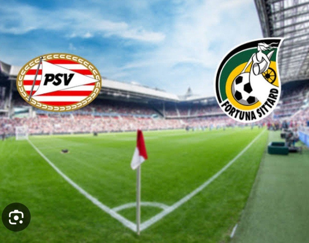 2 kaarten psv- fortuna Sittard naast elkaar, Twee personen