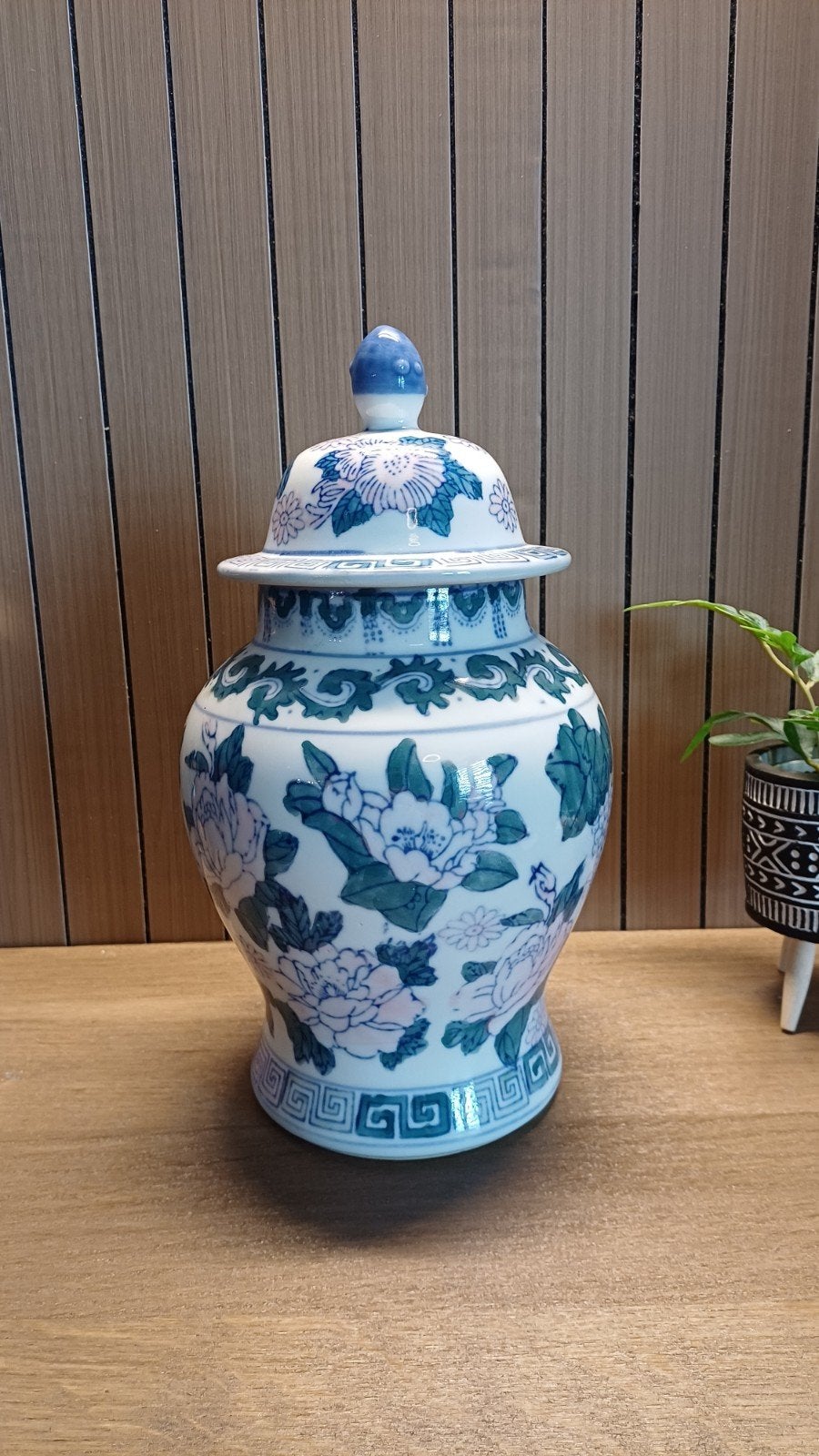 Mooie grote Chinese gemberpot / dekselpot (28 cm), Ophalen of Verzenden