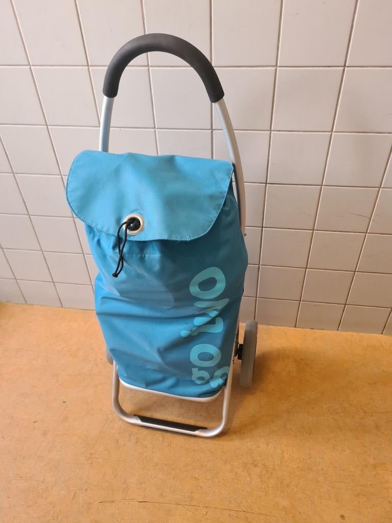 Stevige boodschappen kar paar keer gebruikt nieuwstaat, Wieltjes, 30 cm of meer, Blauw, Ophalen of Verzenden