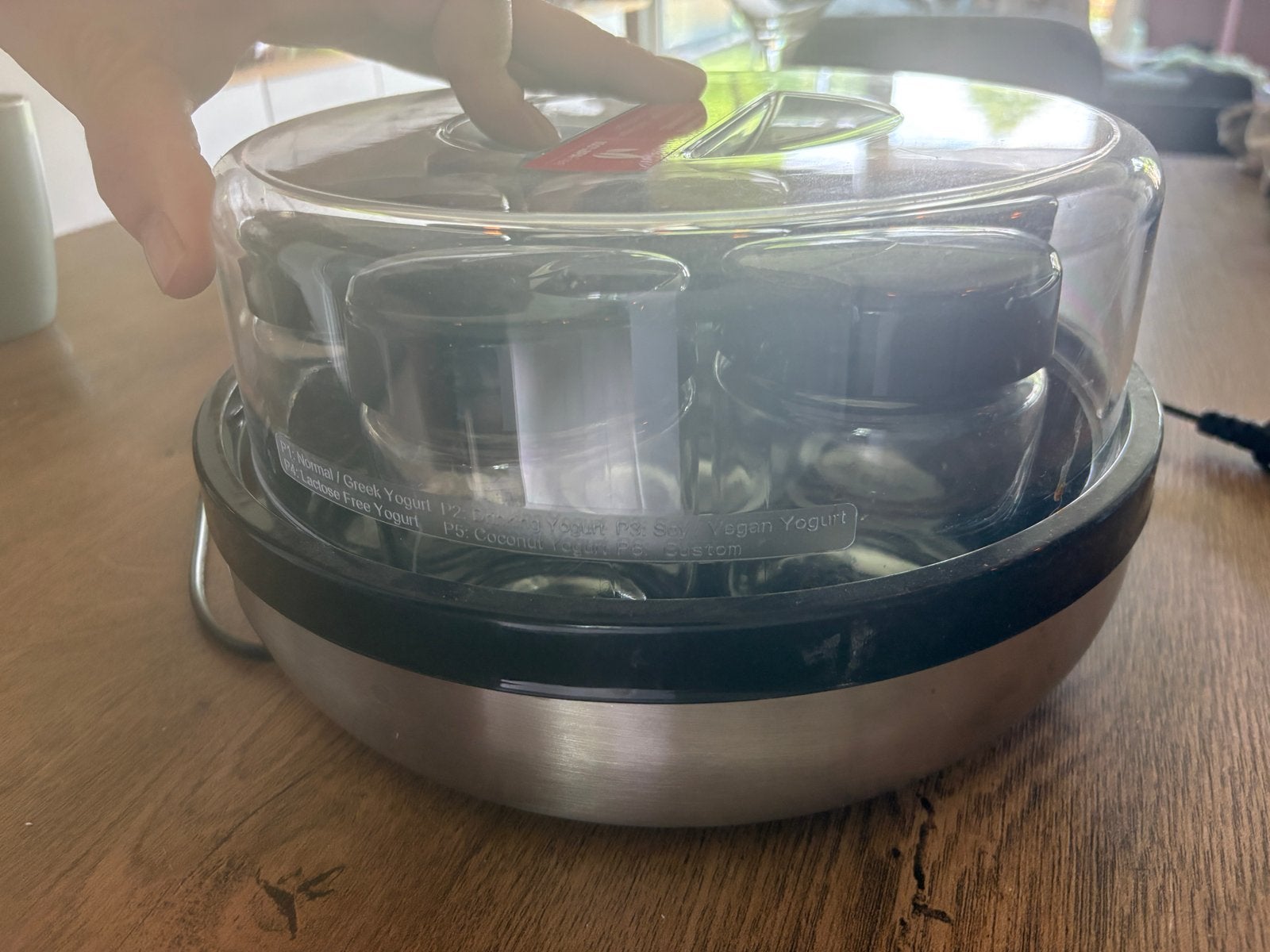 Yoghurtmaker met 7 potjes - Zo goed als nieuw, Ophalen of Verzenden, Zo goed als nieuw