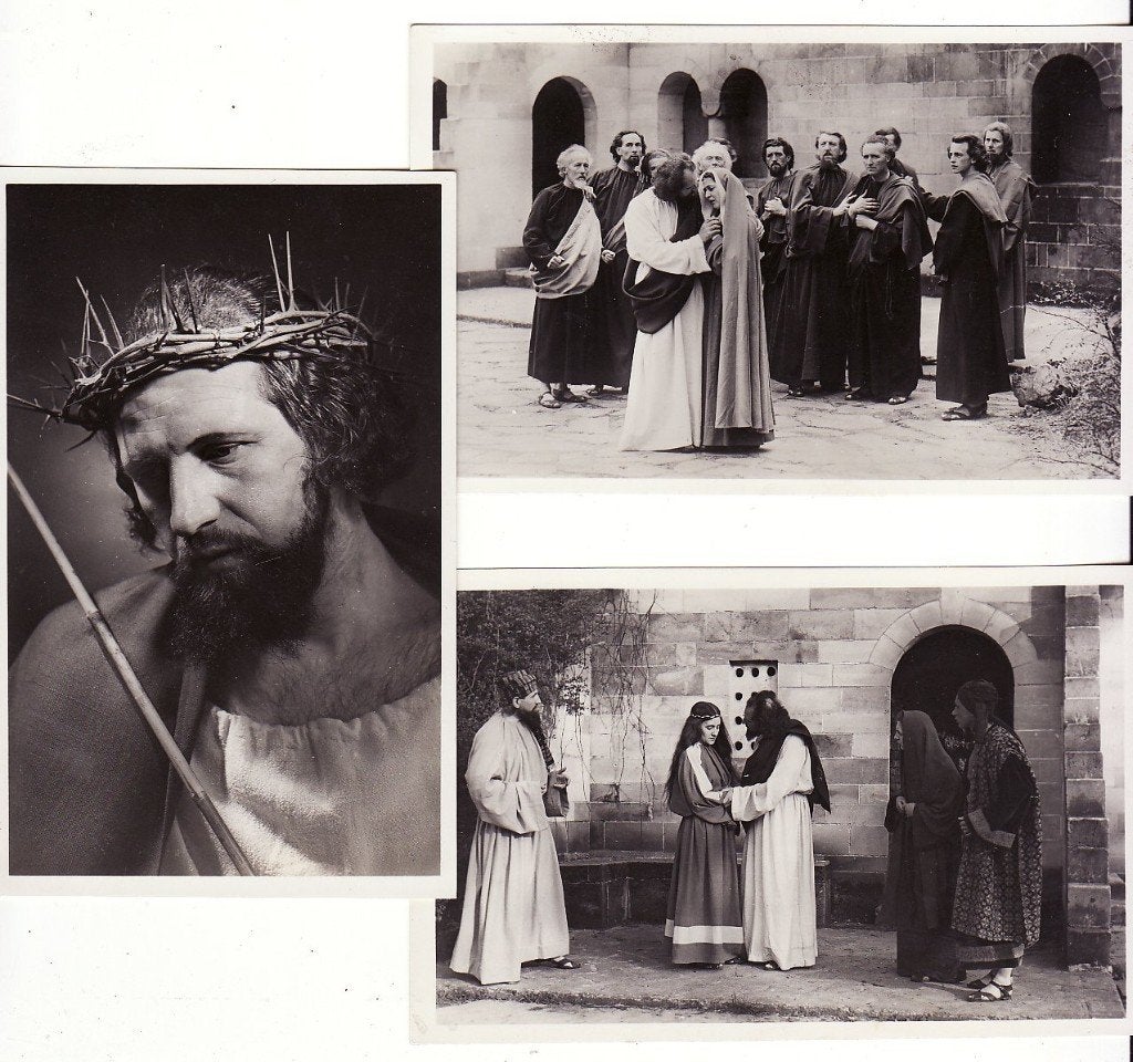 3x fotokaart Passiespelen Tegelen 1950., Ophalen, 1940 tot 1960, Ongelopen, Limburg