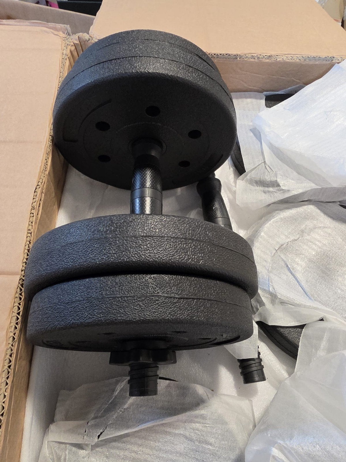 set gewichten / dumbels 2x7 kg, Ophalen, Nieuw, Dumbbell