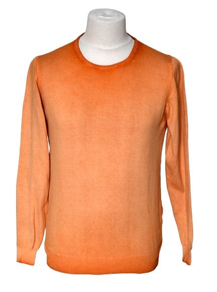 Nieuwe Knit Society katoenen trui, Arancio, oranje, Mt. L, Maat 52/54 (L), Knit Society, Nieuw, Oranje