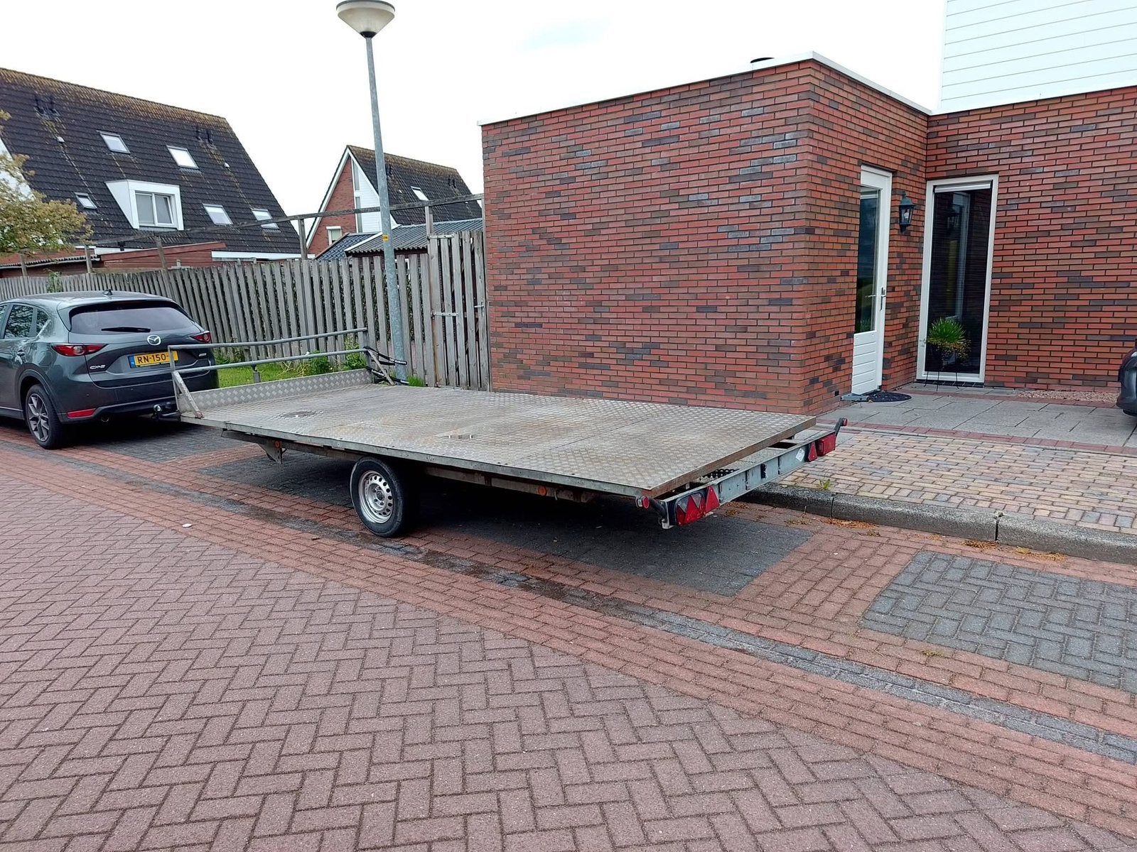 Grote aanhanger plateau, Auto diversen, Ophalen of Verzenden, Gebruikt