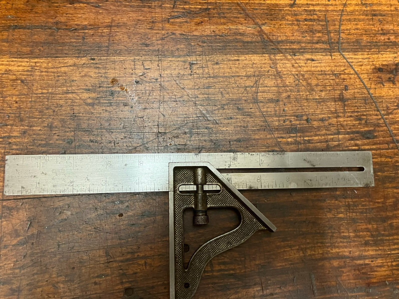 Stanley(USA)verstelbare winkelhaak uit Sweetheart periode, Antiek en Kunst, Antiek | Gereedschap en Instrumenten, Ophalen of Verzenden