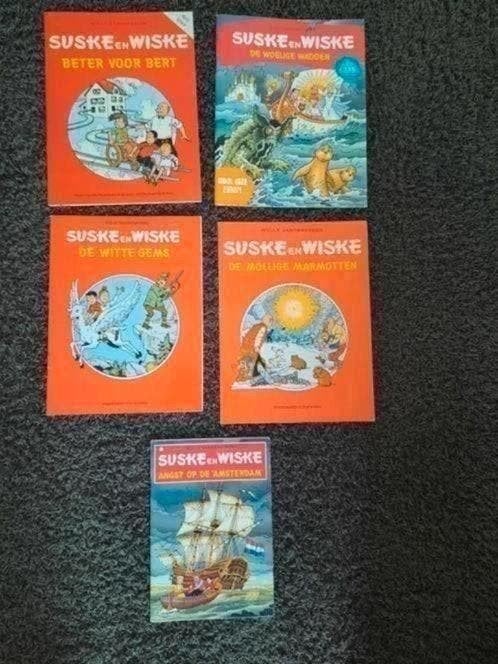 Vijf Suske en Wiske stripboeken, Meerdere stripboeken, Ophalen of Verzenden, Gelezen, Willy Vandersteen