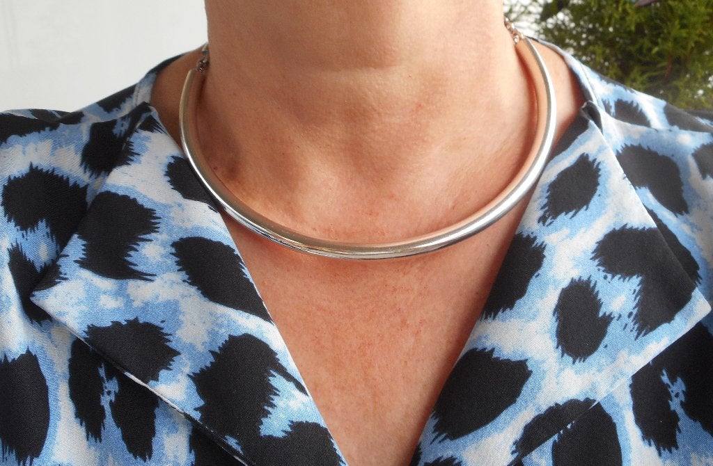 Prachtige zilveren vintage collier/ spang nr.1399