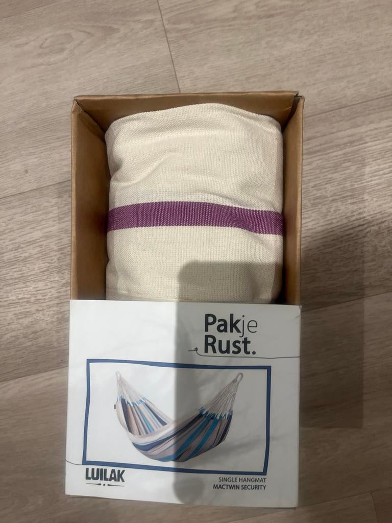 Nieuwe Luilak hangmat - Pakje Rust, Ophalen of Verzenden, Nieuw, Eenpersoons, Binnen