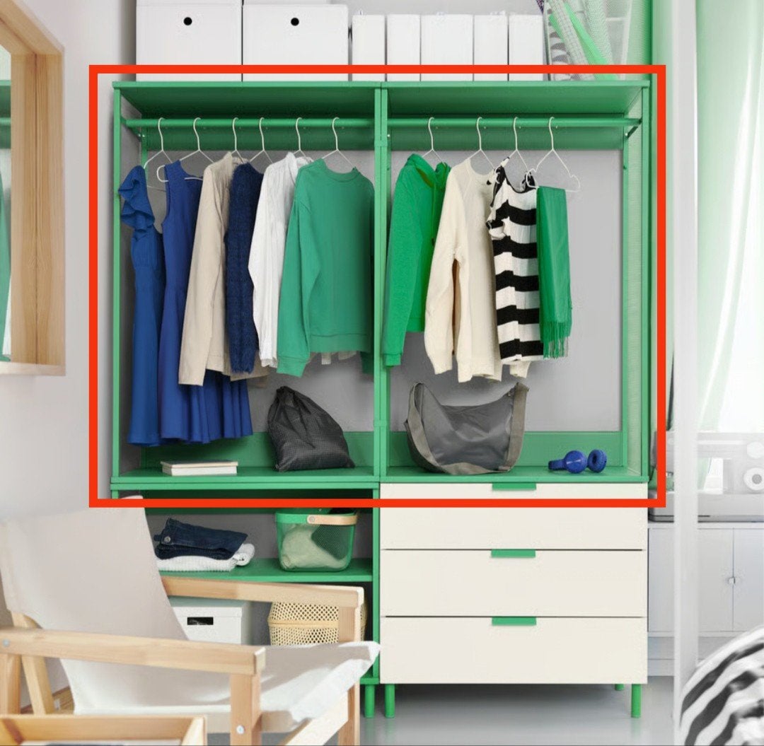 NIEUW IN DOOS: 2 stuks IKEA PLATSA open kledingkasten Groen, Huis en Inrichting, Ophalen, Nieuw, 50 tot 100 cm, Minder dan 100 cm